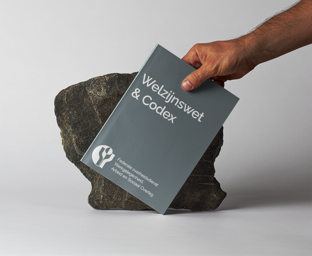 welzijnswet book held in front of a stone
