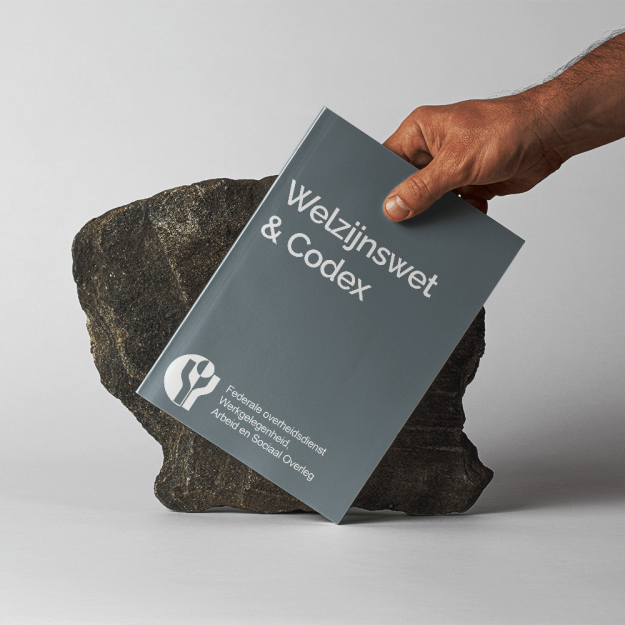 welzijnswet book held in front of a stone